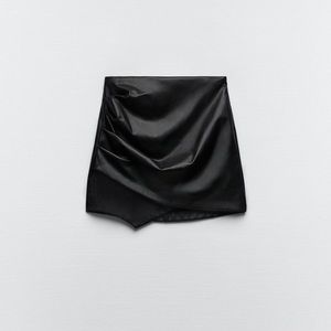 Zara leather mini skirt